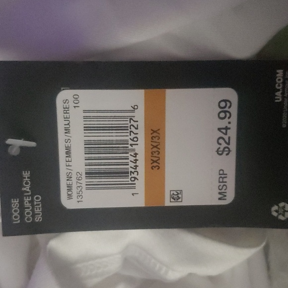 3X New Plus Size White Under Armour Workout racerback tank top women's shirt - Picture 7 of 7